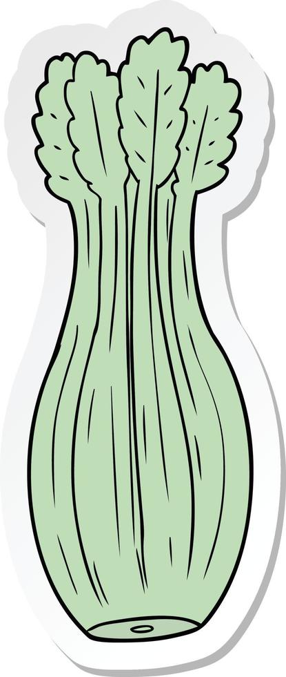 sticker of a cartoon vegetable vector
