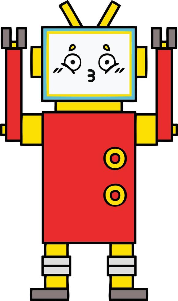 cute cartoon robot vector