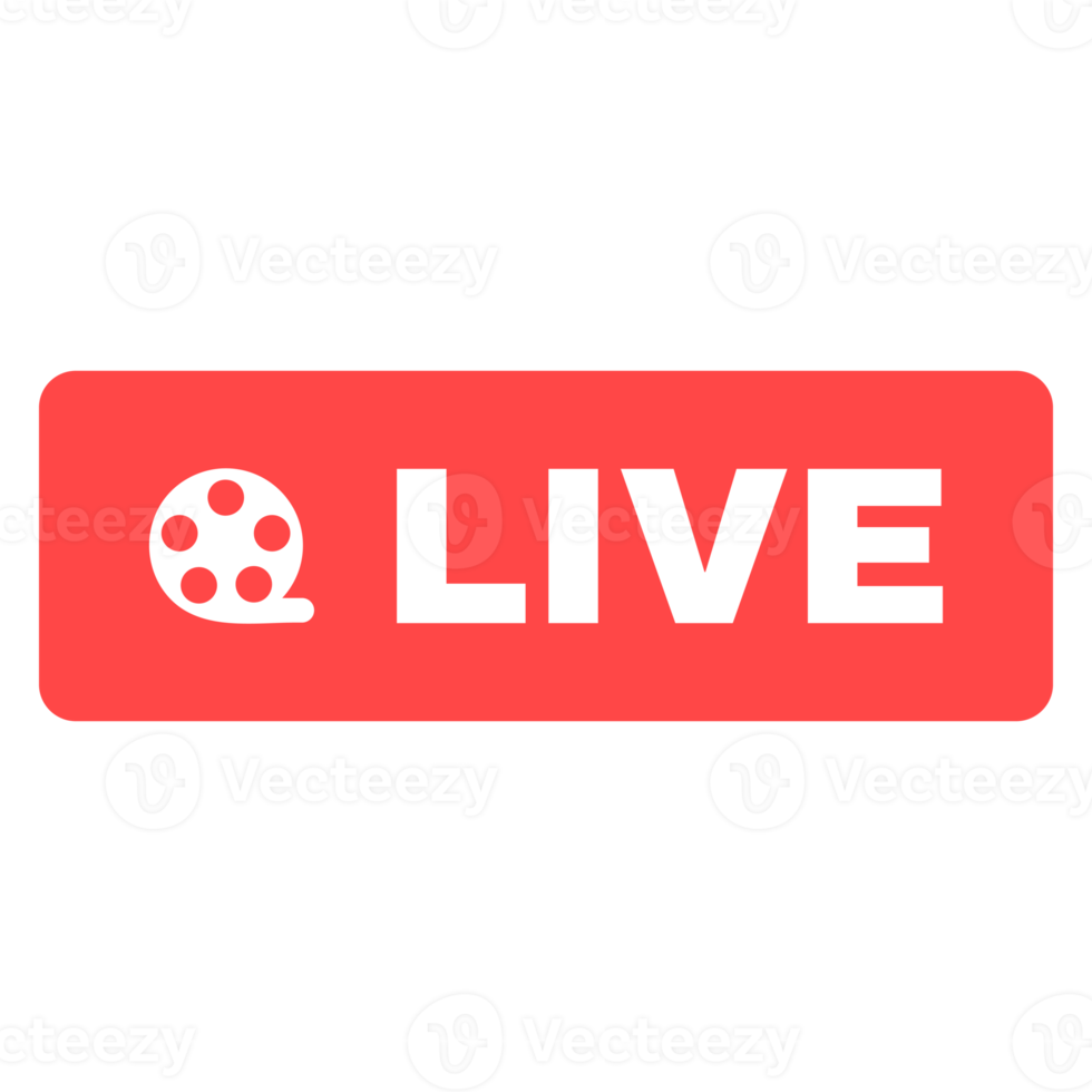 Social live stream linear icon. Web streaming badge. Online broadcast news thin line contour button symbol. Isolated outline illustration png