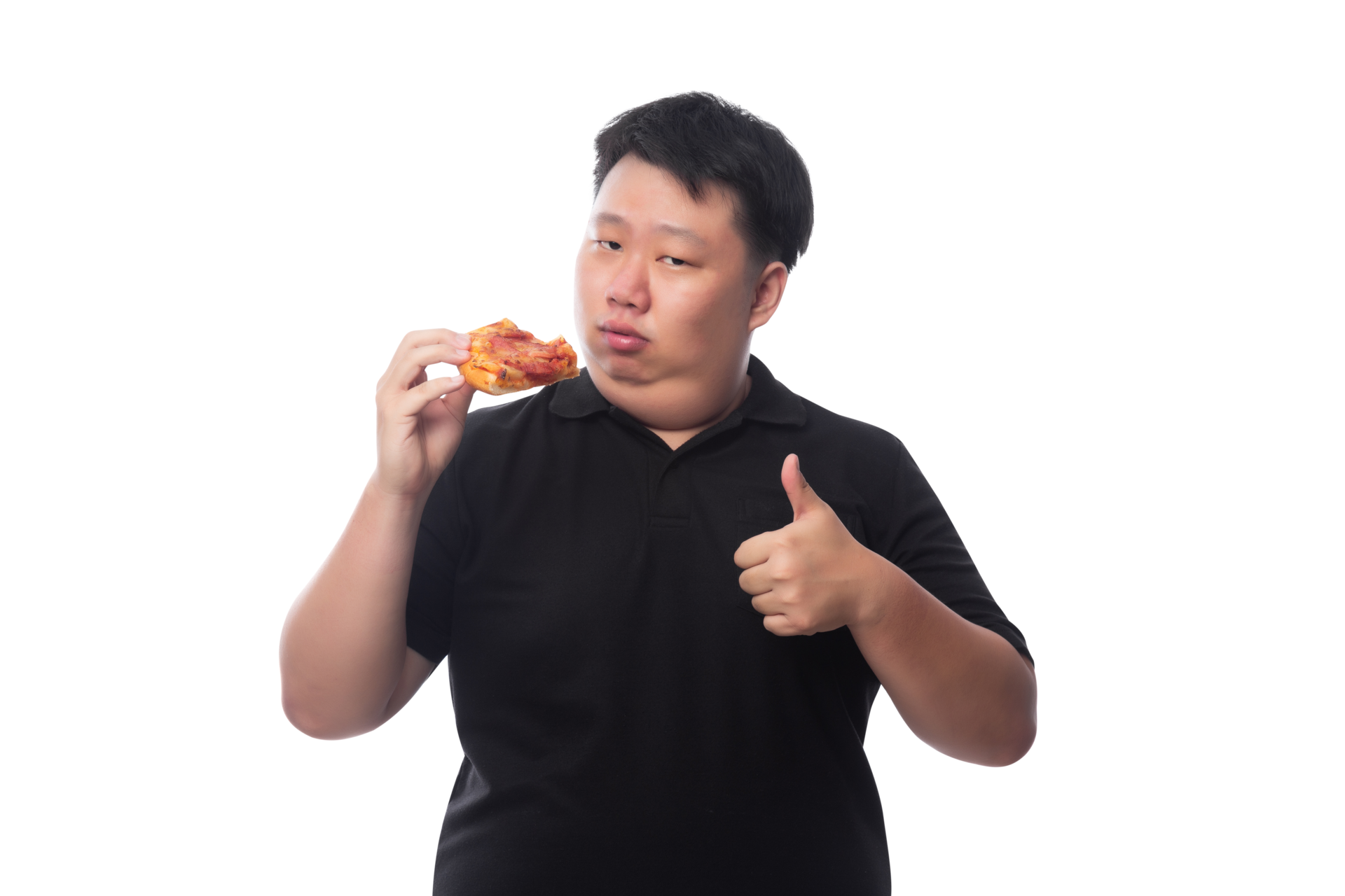 Free Young Funny Fat Asian man with pizza, Png file 8471534 PNG with  Transparent Background