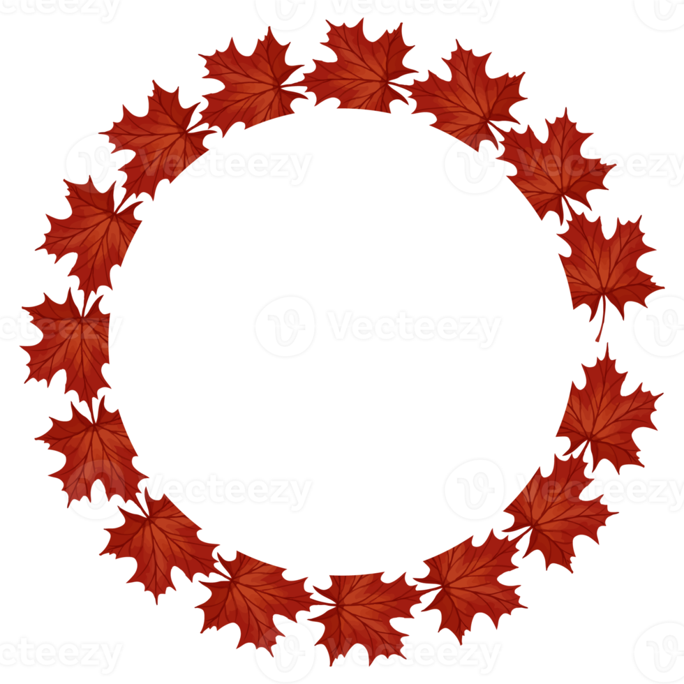 cornice foglia acquerello, clipart foglie d'autunno png