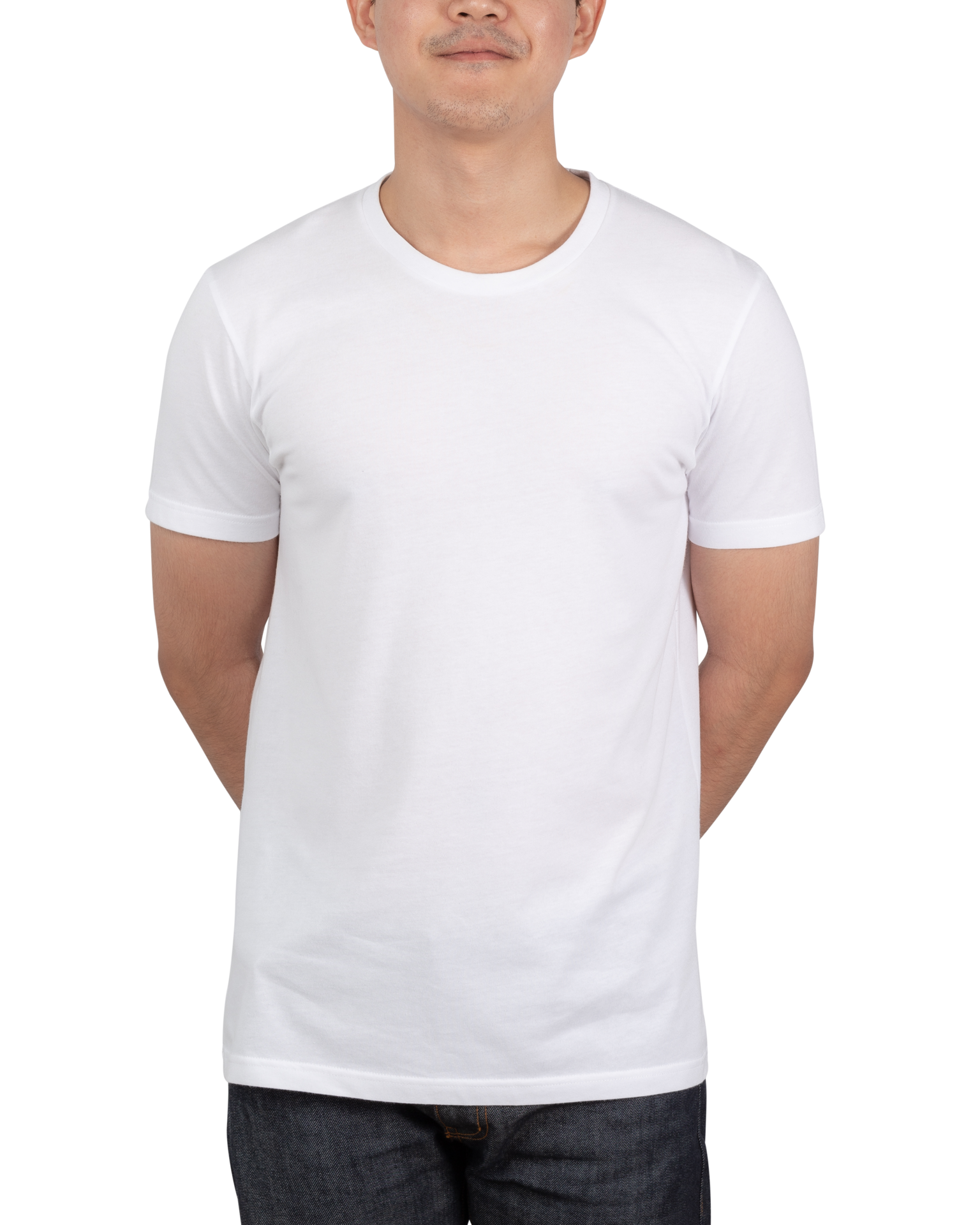 Young man in T shirt mockup, Template for your design 8471638 PNG