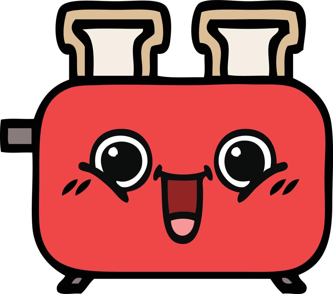 cute cartoon of a toaster vector