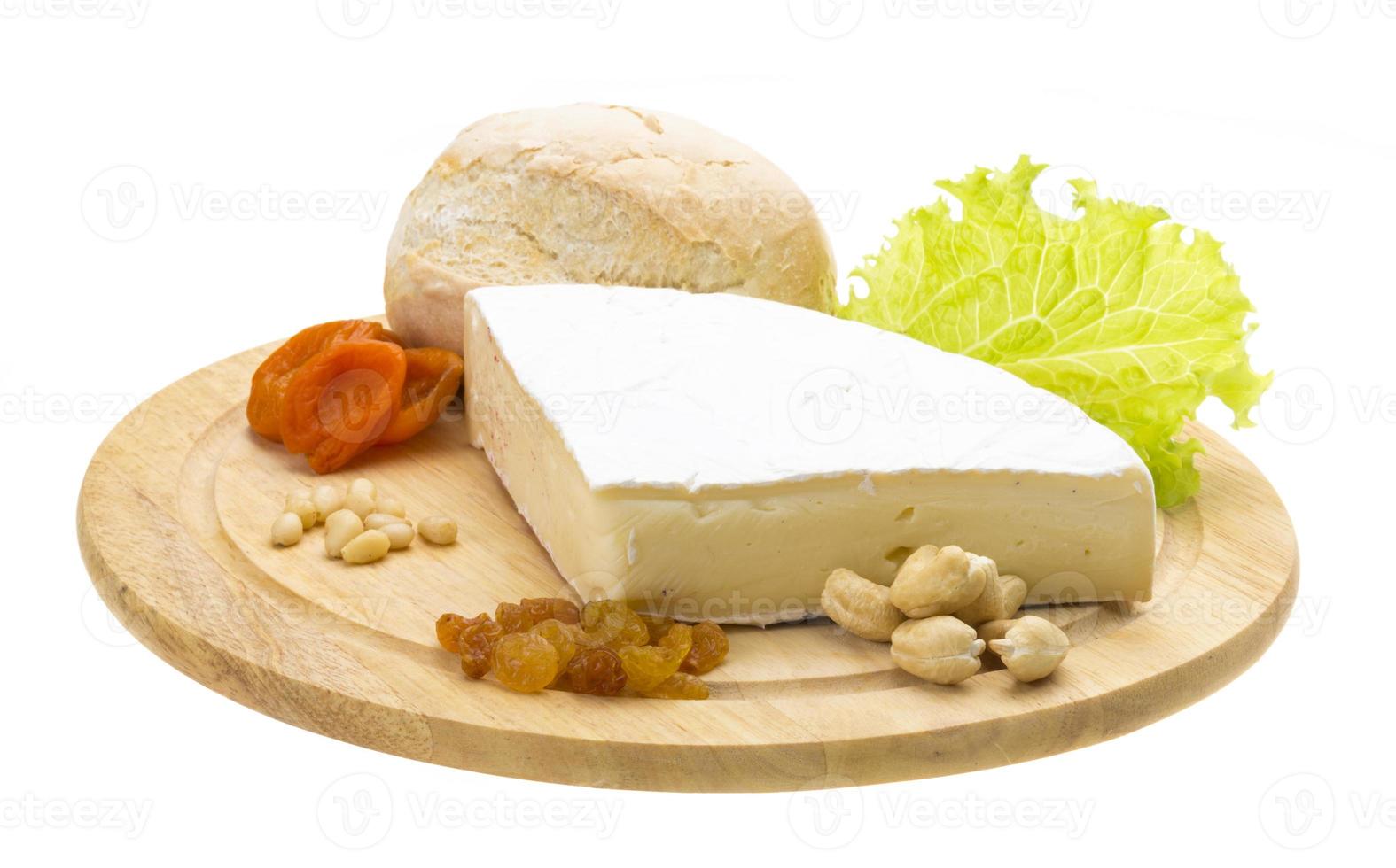 piece of Brie cheese photo