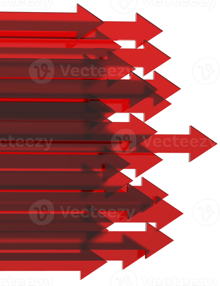 Red arrow. Growing business background concept.3D rendering. png
