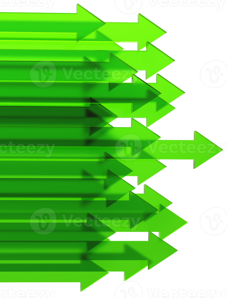 groene pijl. groeiende zakelijke achtergrond concept.3d weergave. png