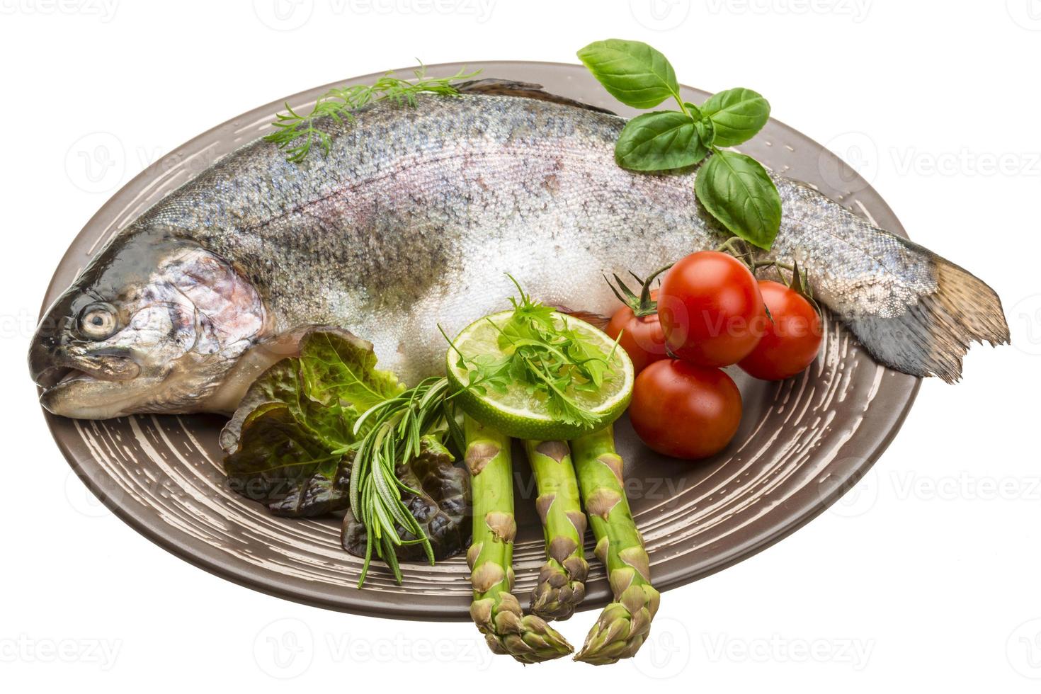 Fresh raw rainbow trout photo