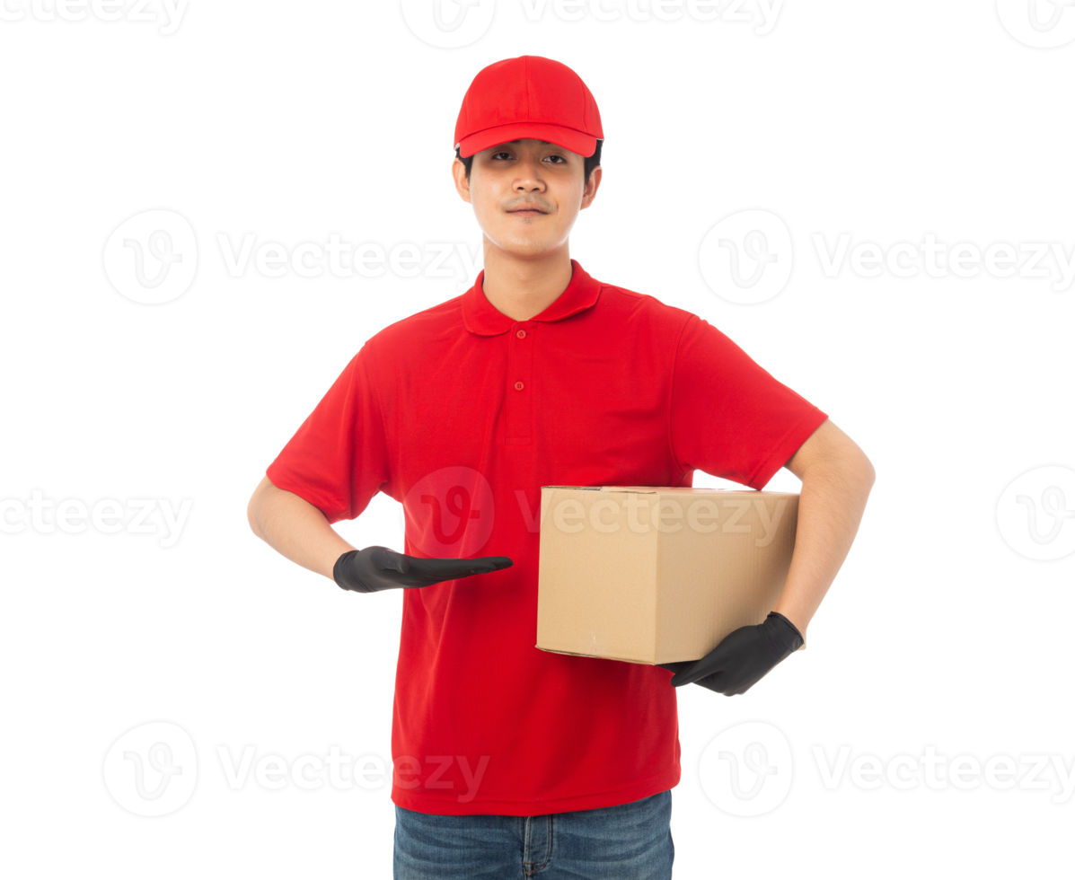 Asian delivery man, Png file