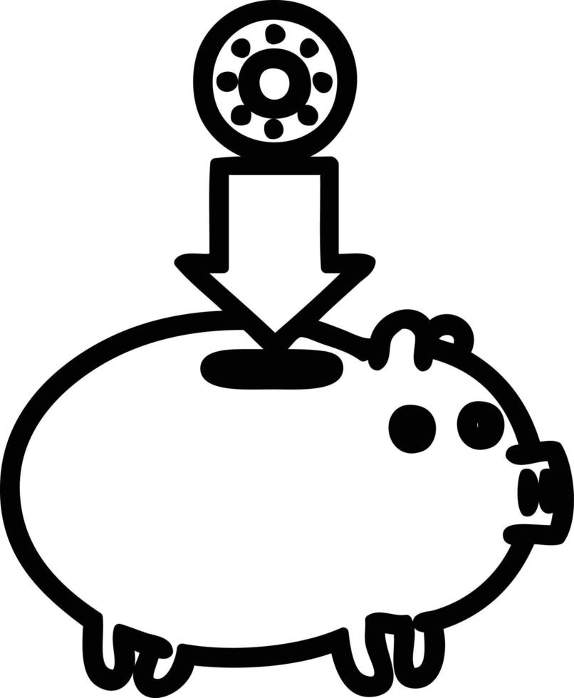 piggy bank icon vector