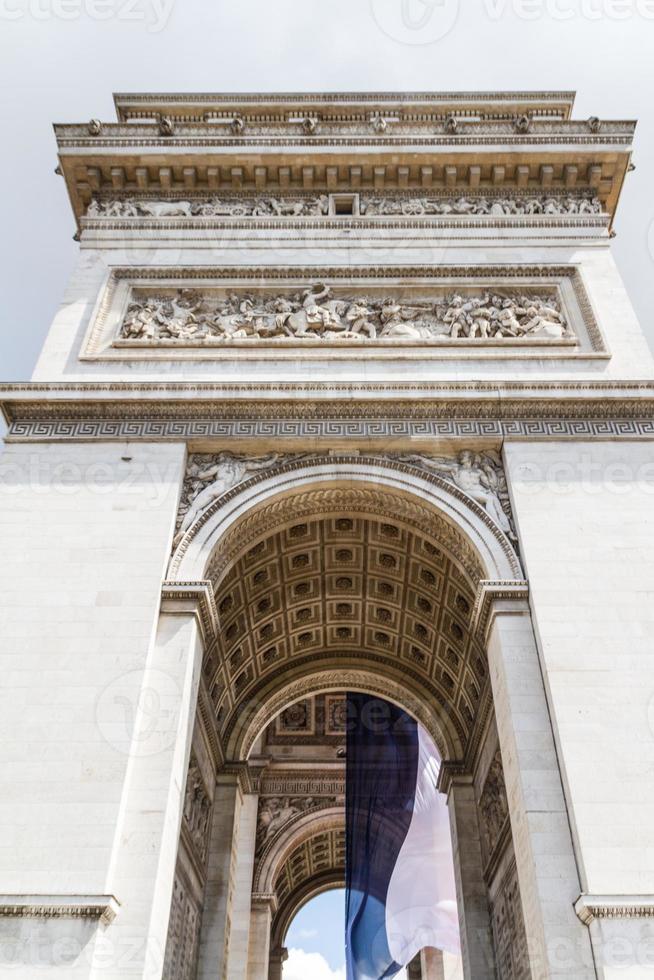 View on arch of triumph Carousel and Tuileries garden, Paris, France photo