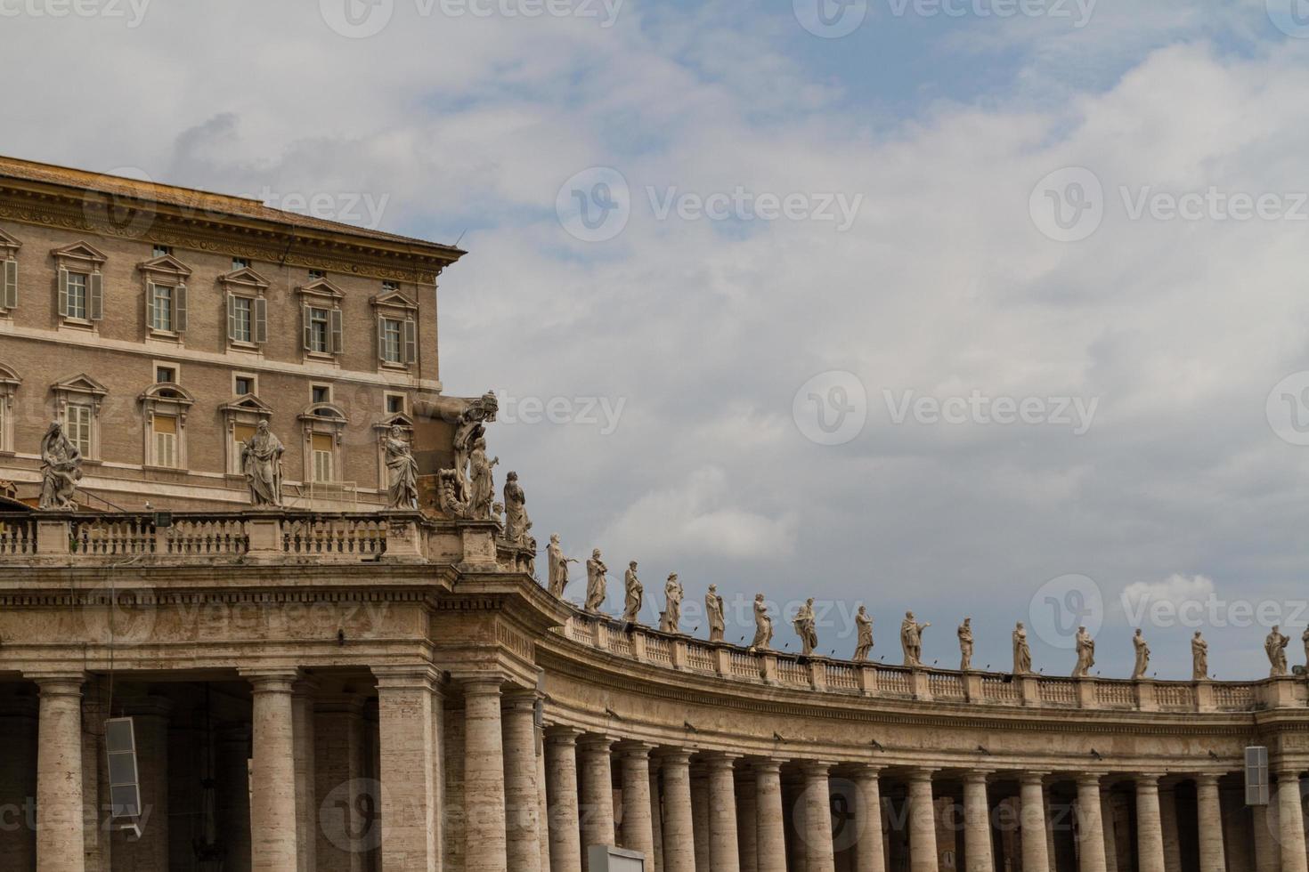 Buildings in Vatican, the Holy See within Rome, Italy. Part of Saint Peter's Basilica. photo