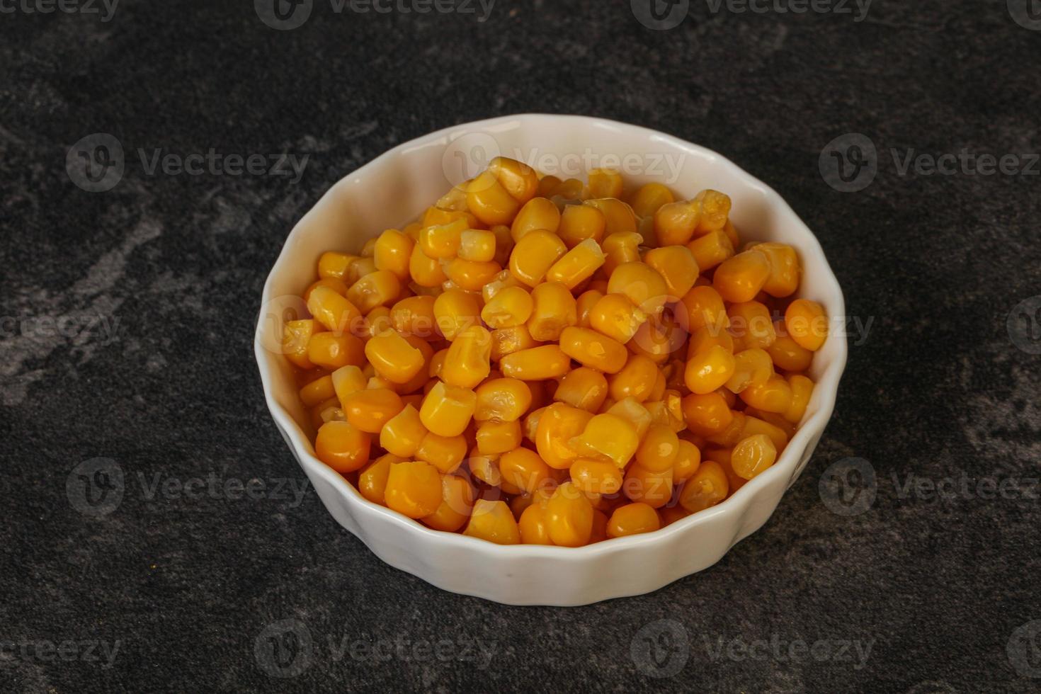 Sweet corn seeds in the bowl photo