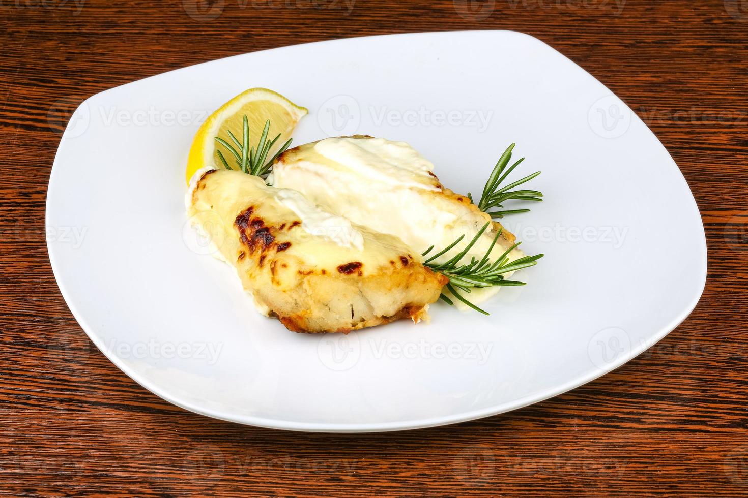 Baked perch fillet photo