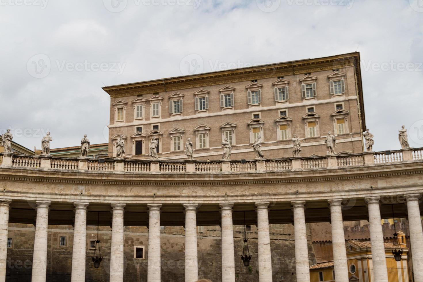 Buildings in Vatican, the Holy See within Rome, Italy. Part of Saint Peter's Basilica. photo