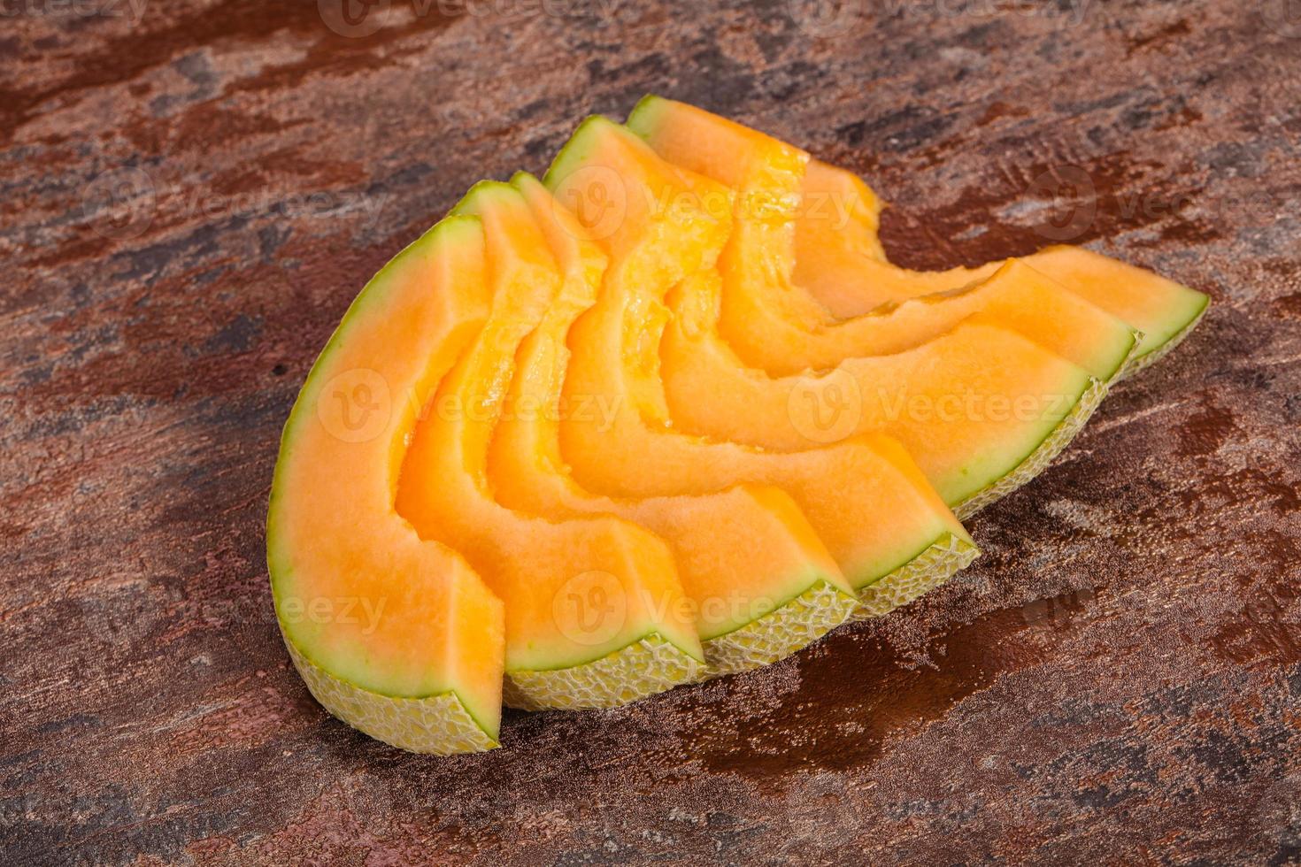 Sliced tasty sweet sliced melon photo