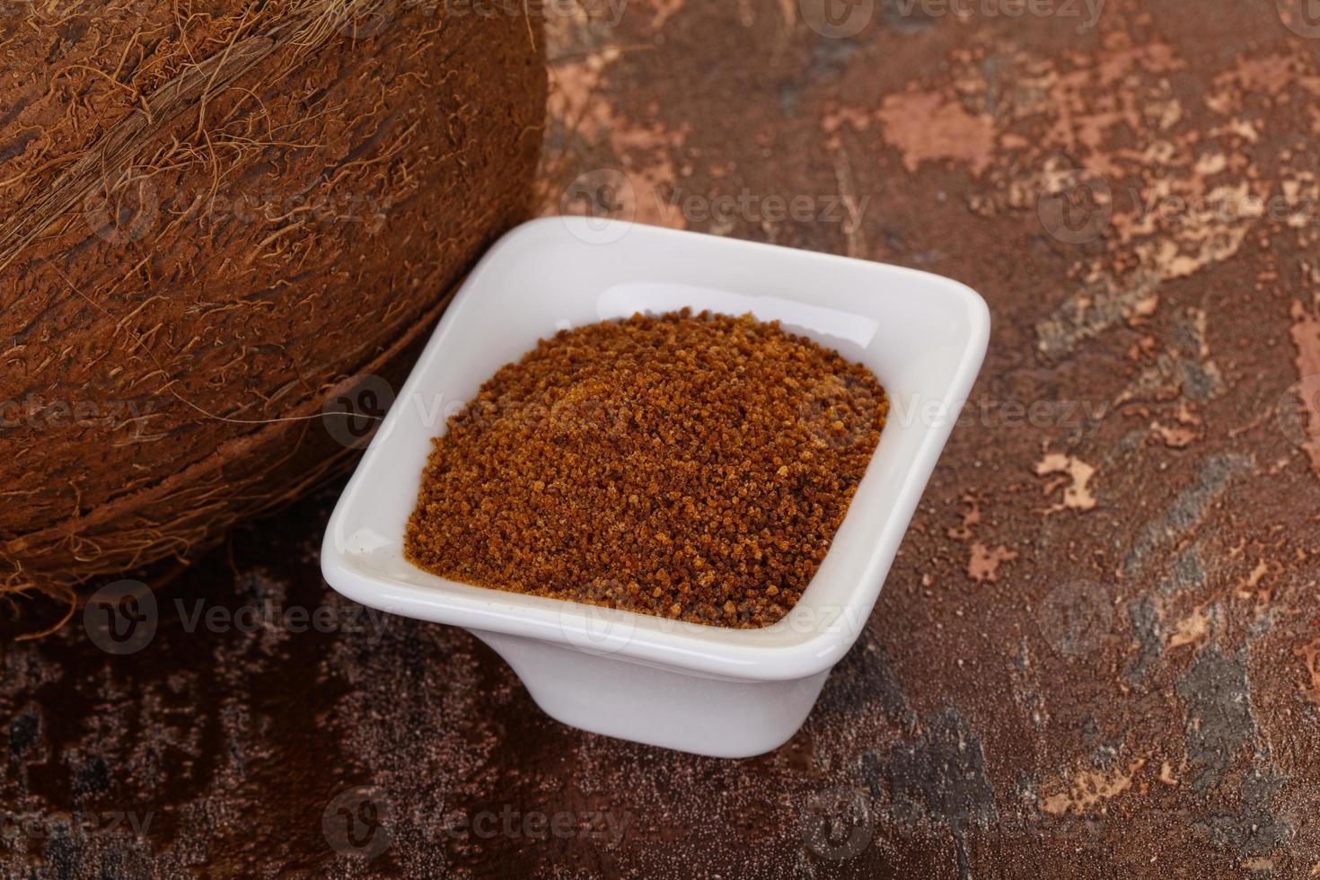 Coconut brown sugar in the bowl photo