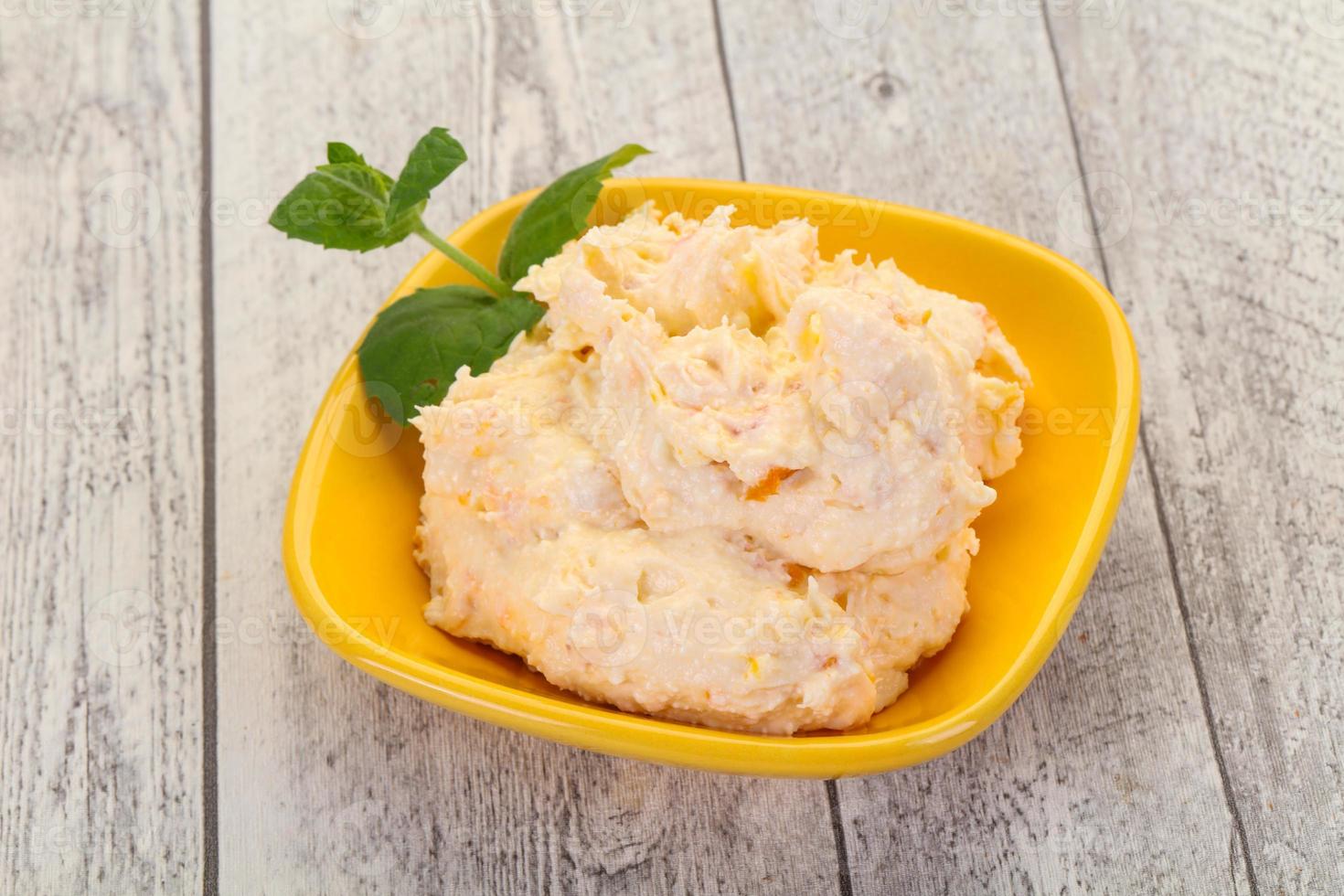 Curd with dry apricot photo