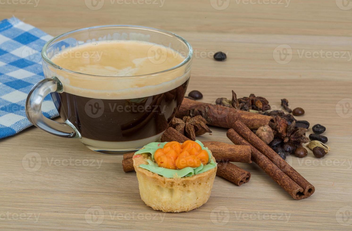 Coffee with pastry photo