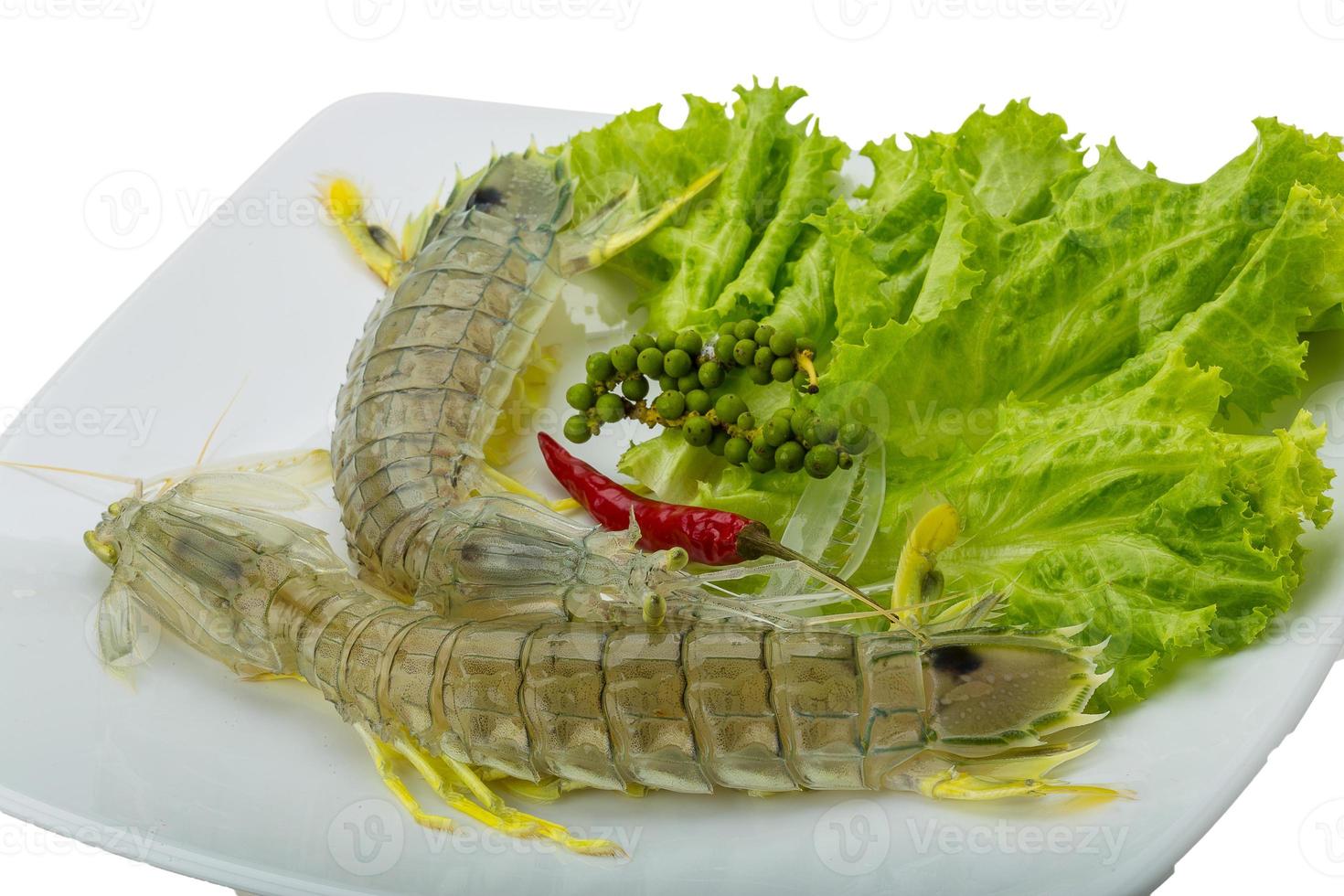 Raw Spiny lobster photo