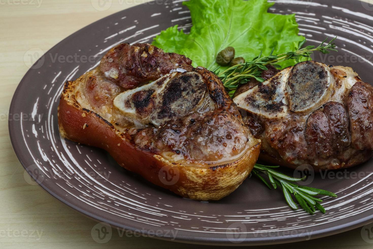 Pork knee steack photo