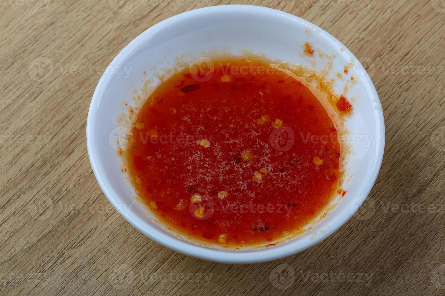 Hot chili sauce photo