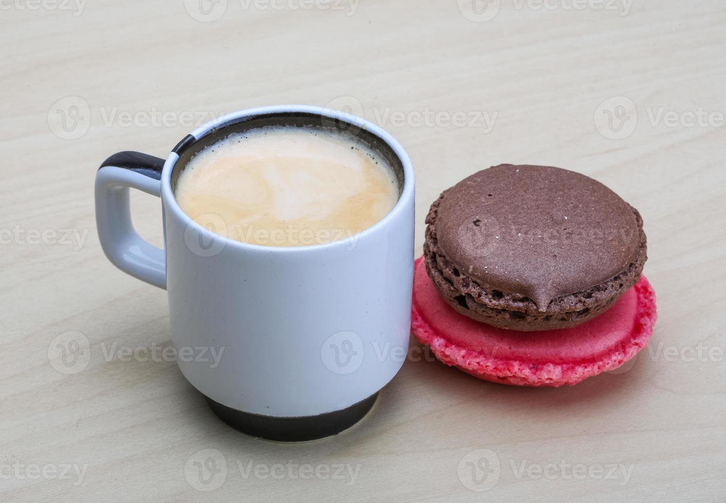 Espresso with macaroons photo