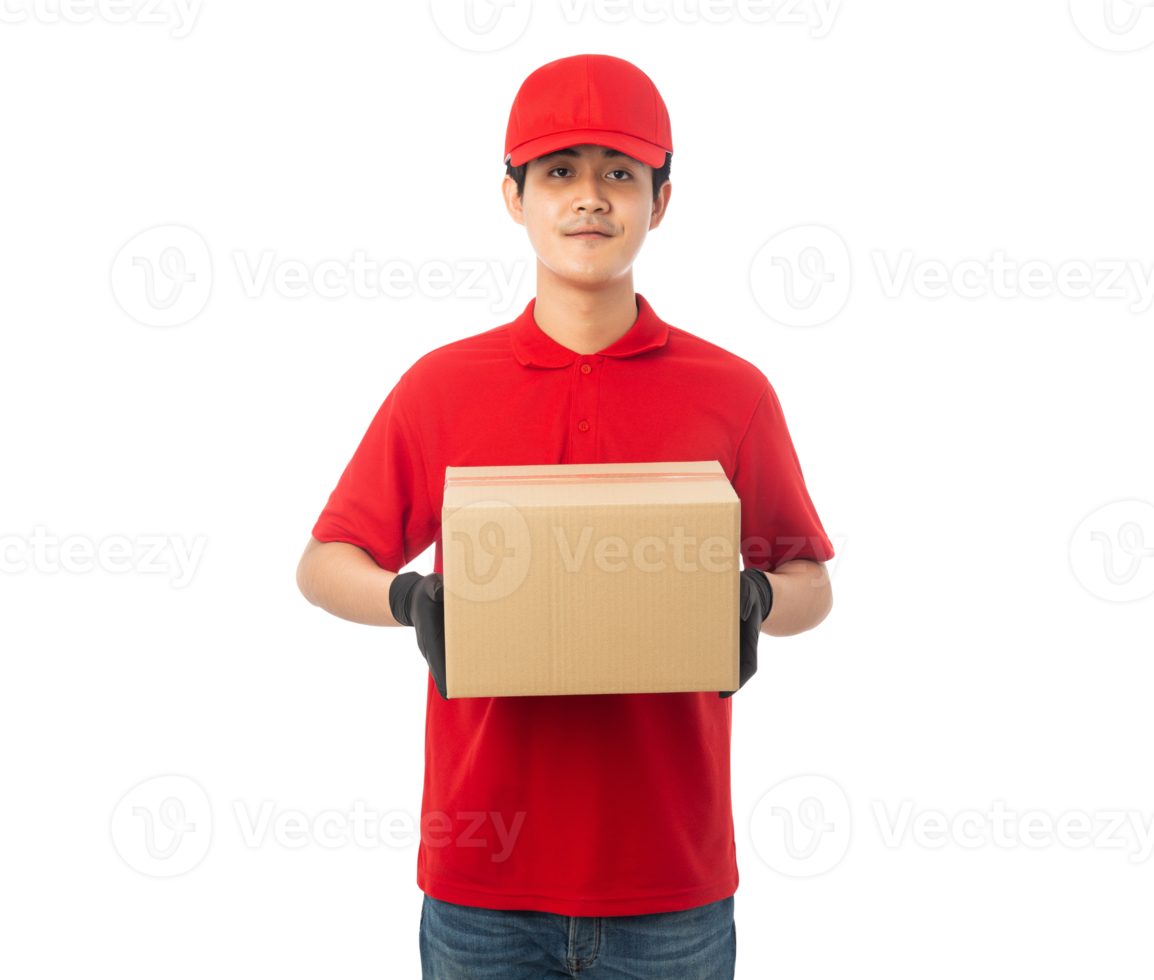 Asian delivery man, Png file