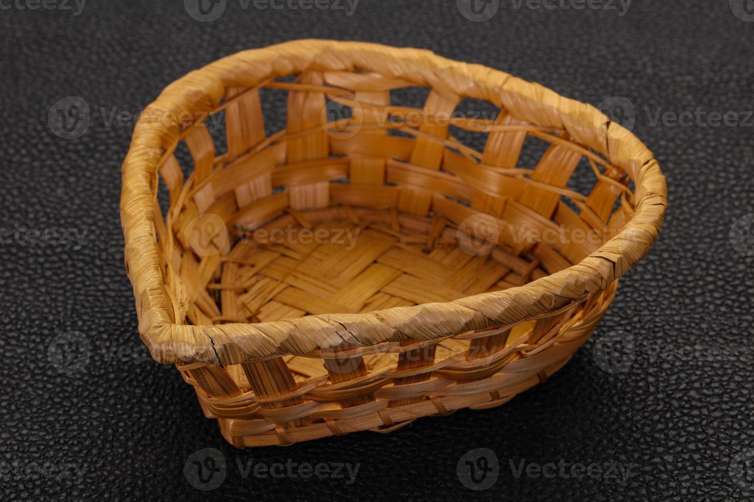 Empty wicker bowl photo