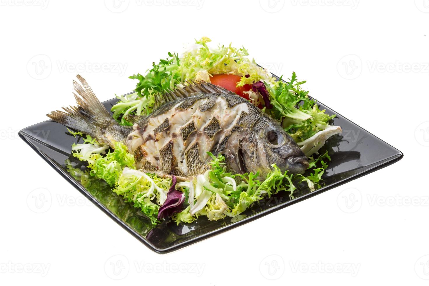 Grilled Tilapia with salad photo