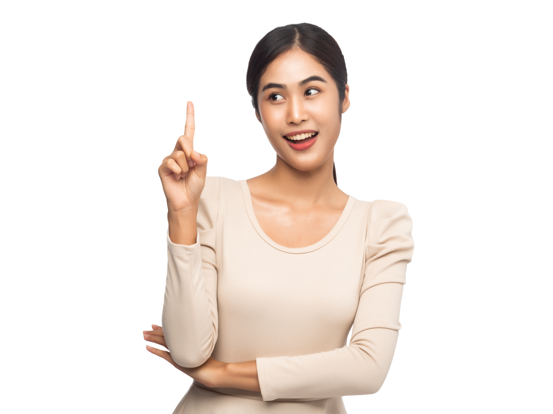 Asian woman thinking an idea, Png file 8475340 PNG