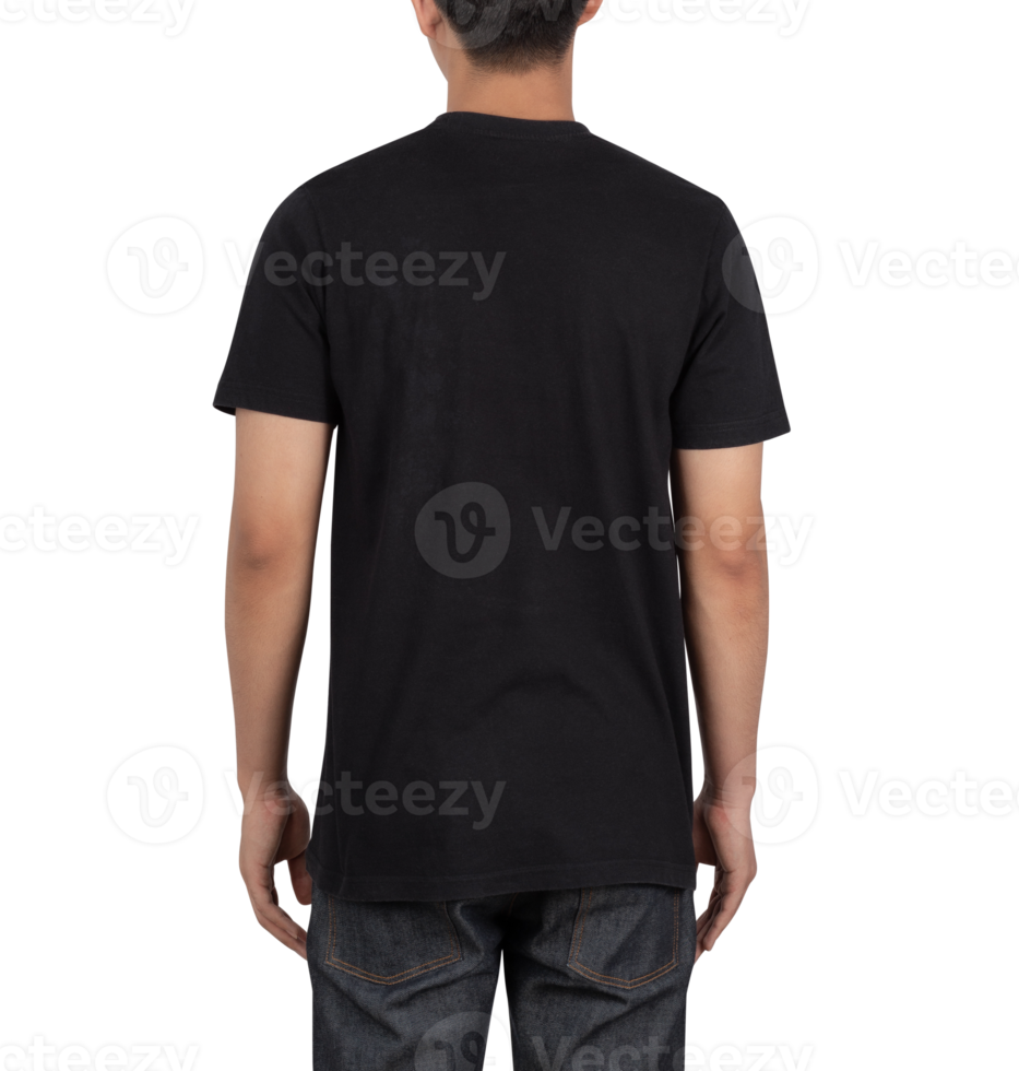 ung man i t-shirt mockup, mall för din design png