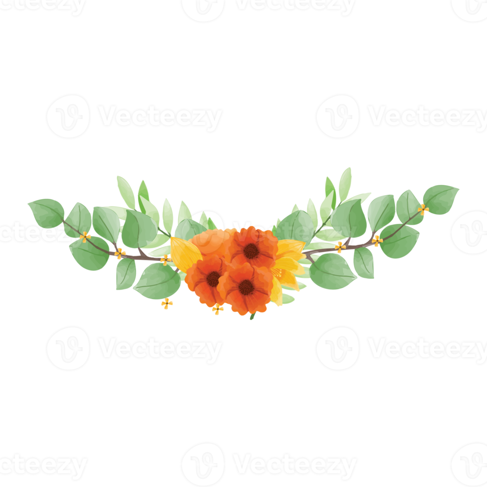 akvarell löv ram, gröna blad clipart png