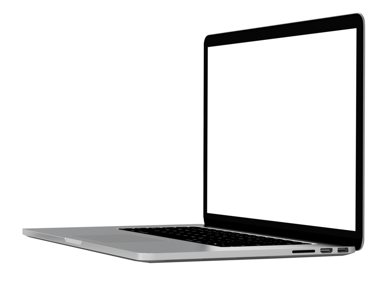 Modern laptop  isolated on white background. 3D Illustration. png