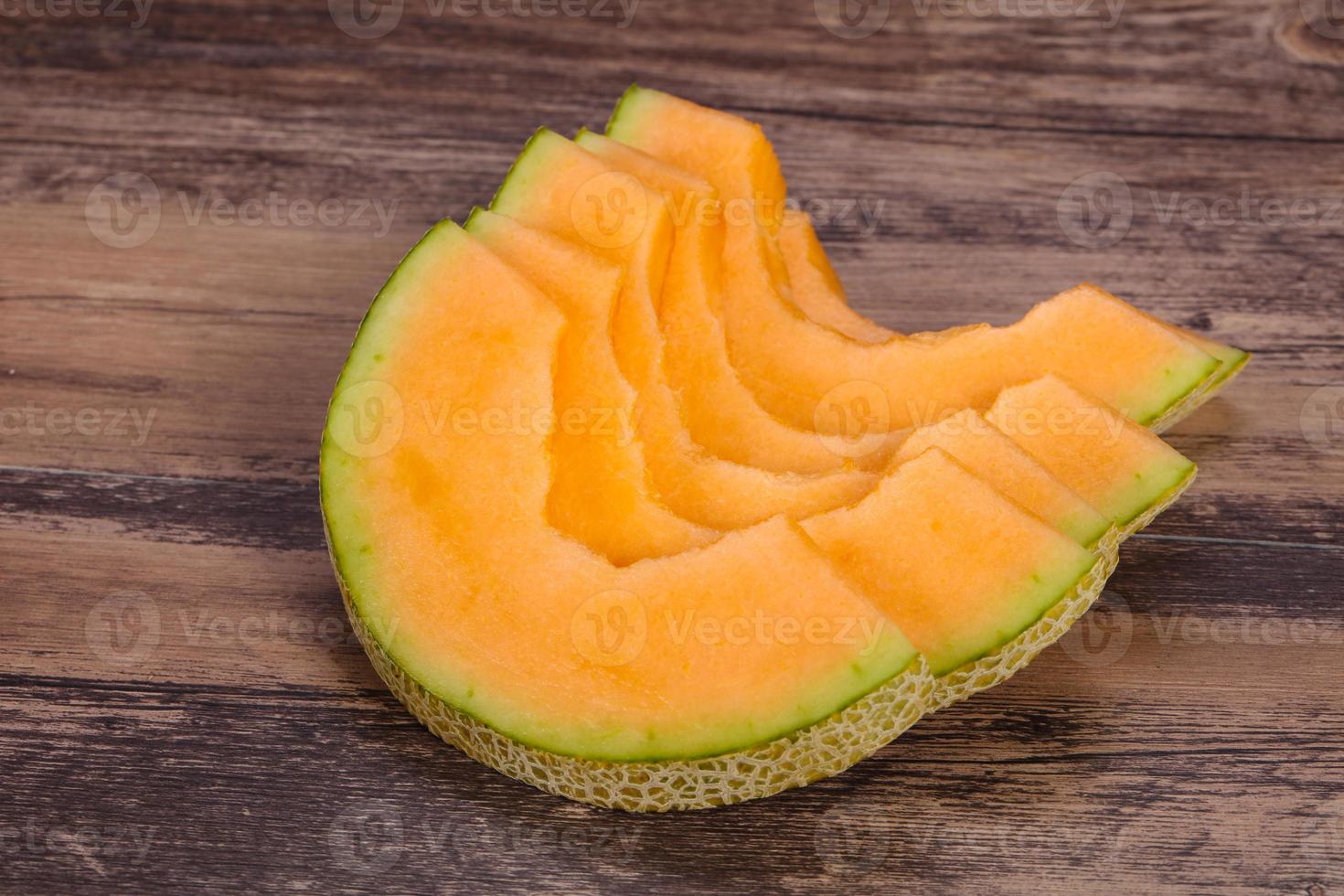 Sliced tasty sweet sliced melon photo
