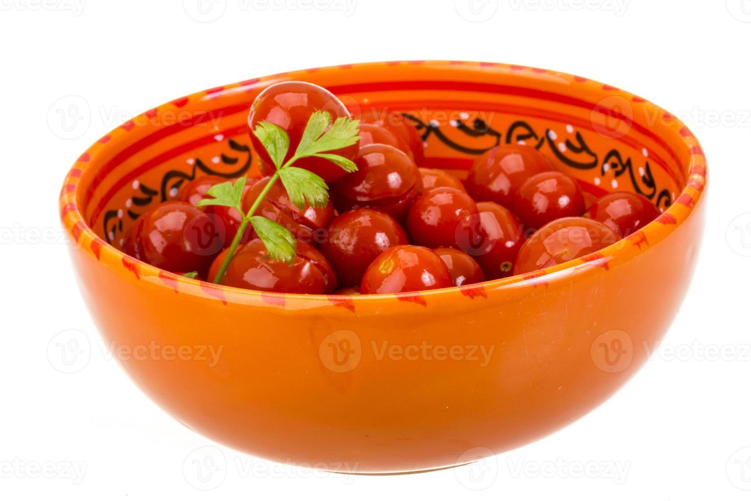 Marinated cherry tomato photo