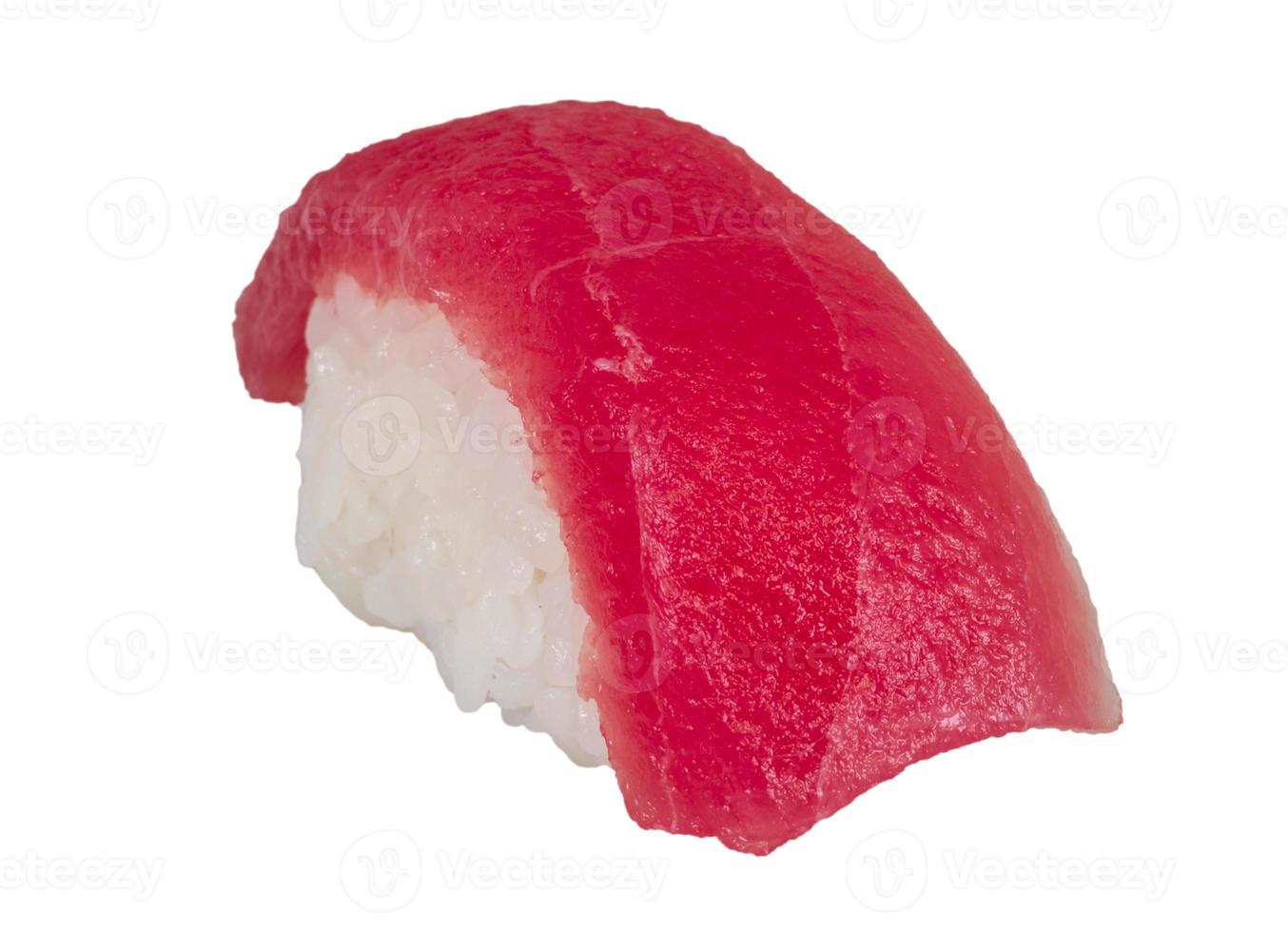 closeup of a tuna sushi photo