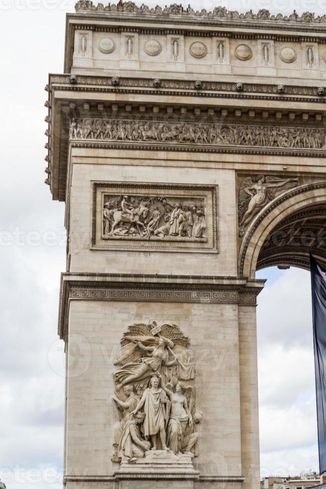 View on arch of triumph Carousel and Tuileries garden, Paris, France photo