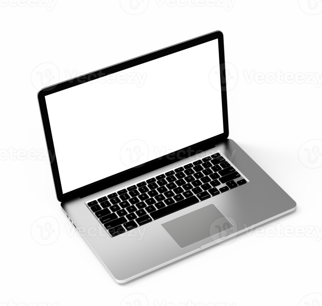 Modern laptop. 3D Illustration. png