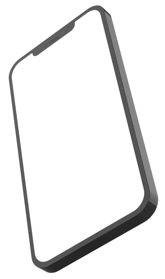 mockup di modello di telefono cellulare. illustrazione 3d. png