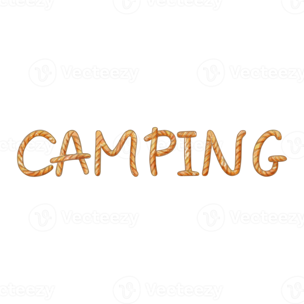 Watercolor camping rope, Hand painted camping supplies png