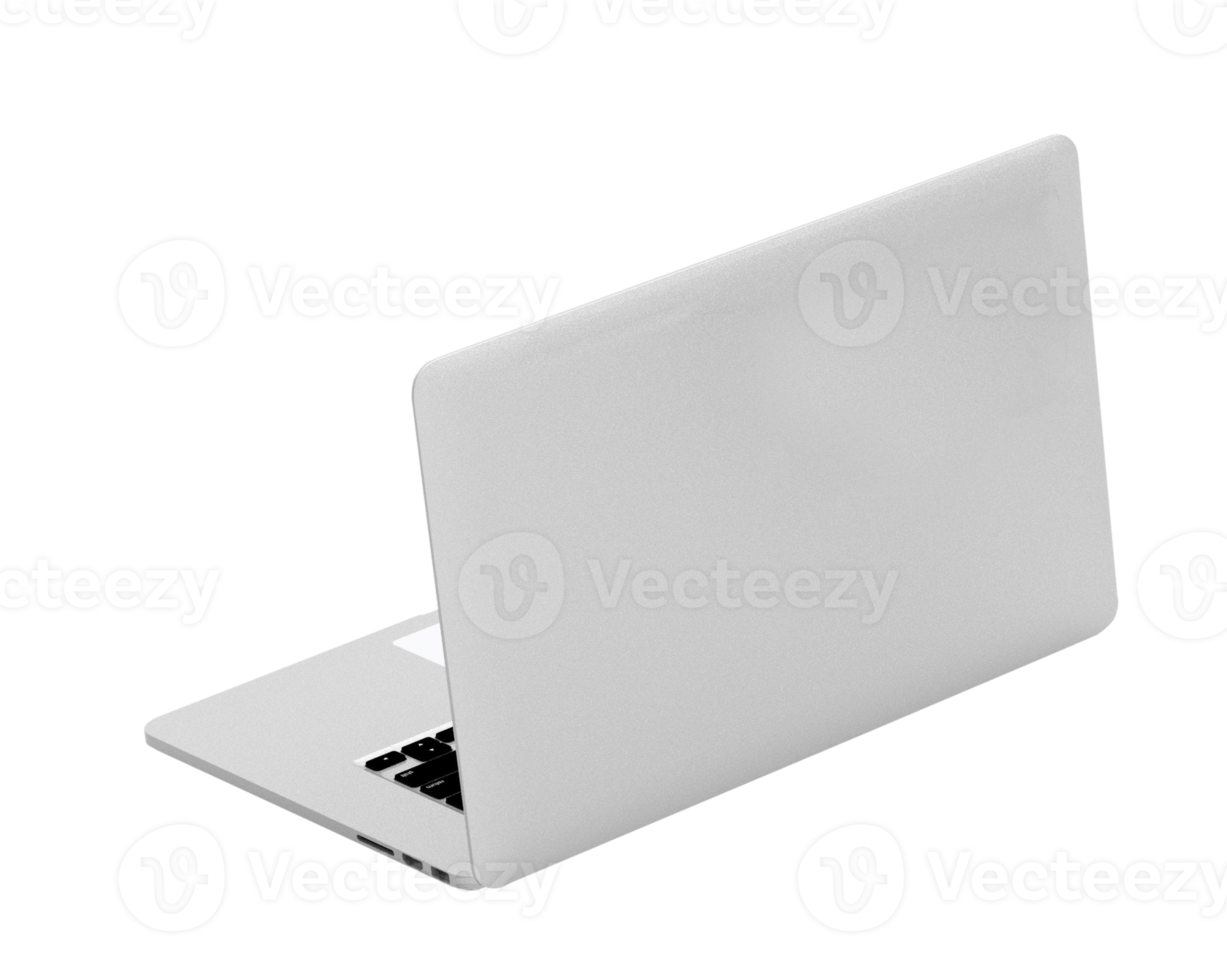 laptop moderno isolado no fundo branco com traçado de recorte. ilustração 3D. png