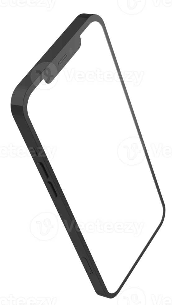 maquette de modèle de téléphone portable. Illustration 3D. png