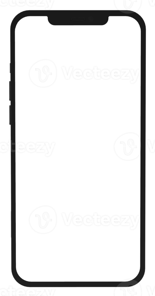 Mobile Phone Template Mockup. 3D illustration. png