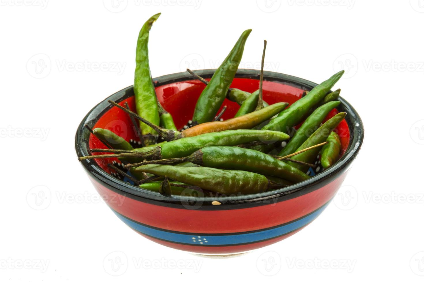 Green chilli pepper photo