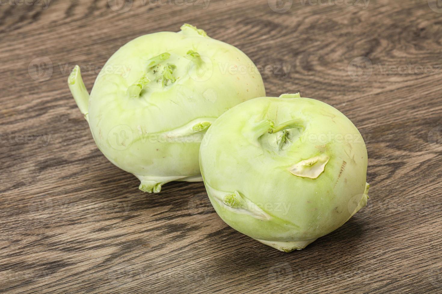 Vegan cuisine - raw kohlrabi cabbage photo