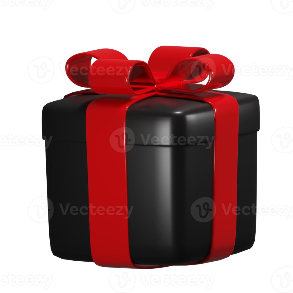 Realistic 3D Gift Box Cutout png