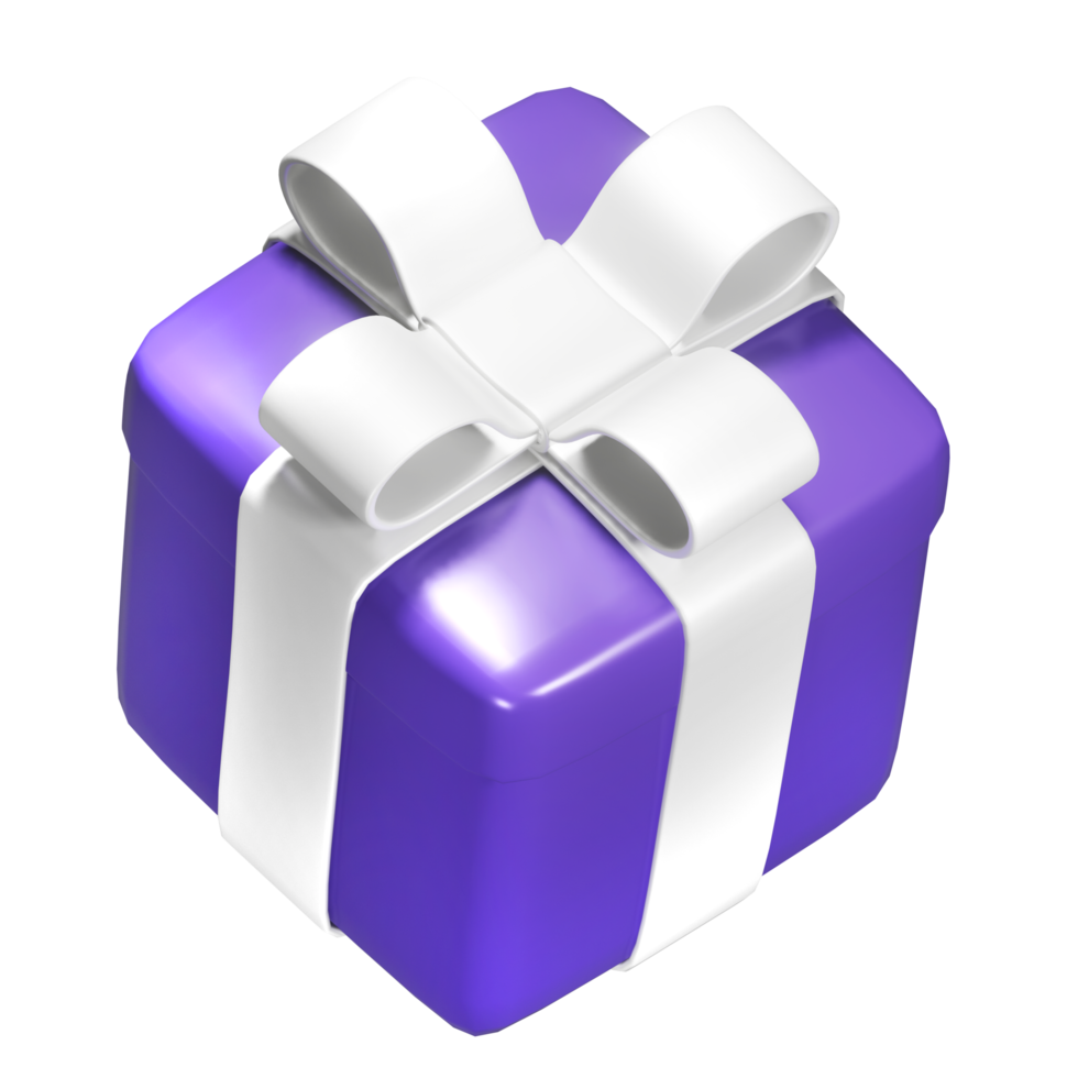 Realistic 3D Gift Box Cutout png