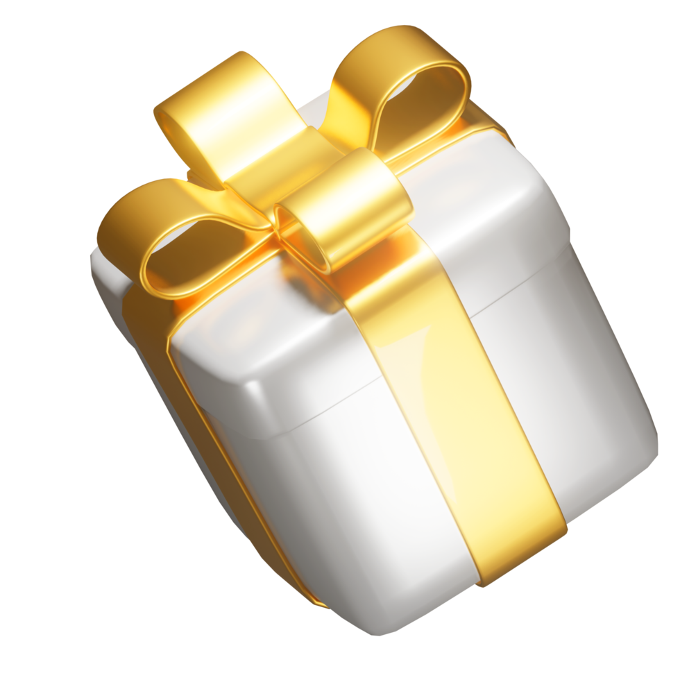 Realistic 3D Gift Box Cutout png