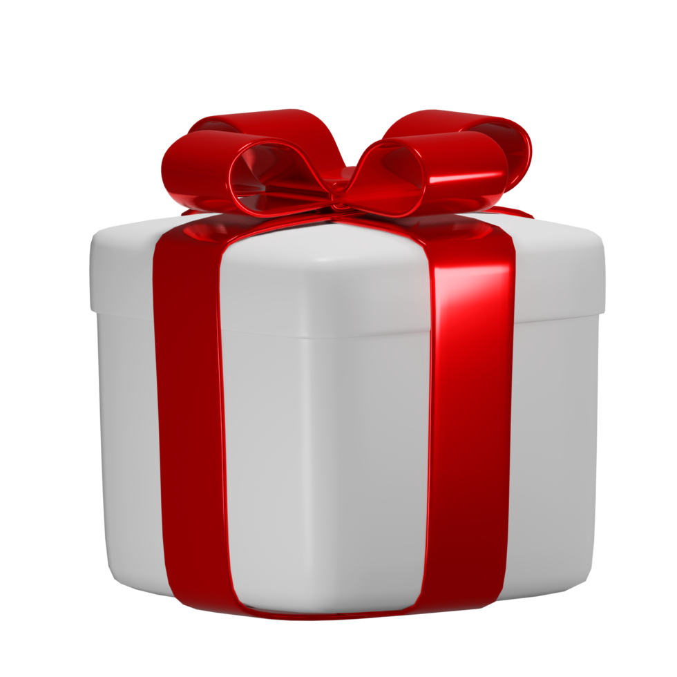 Realistic 3D Gift Box Cutout png