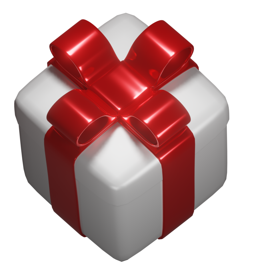 realistische 3D-geschenkdoosuitsparing png